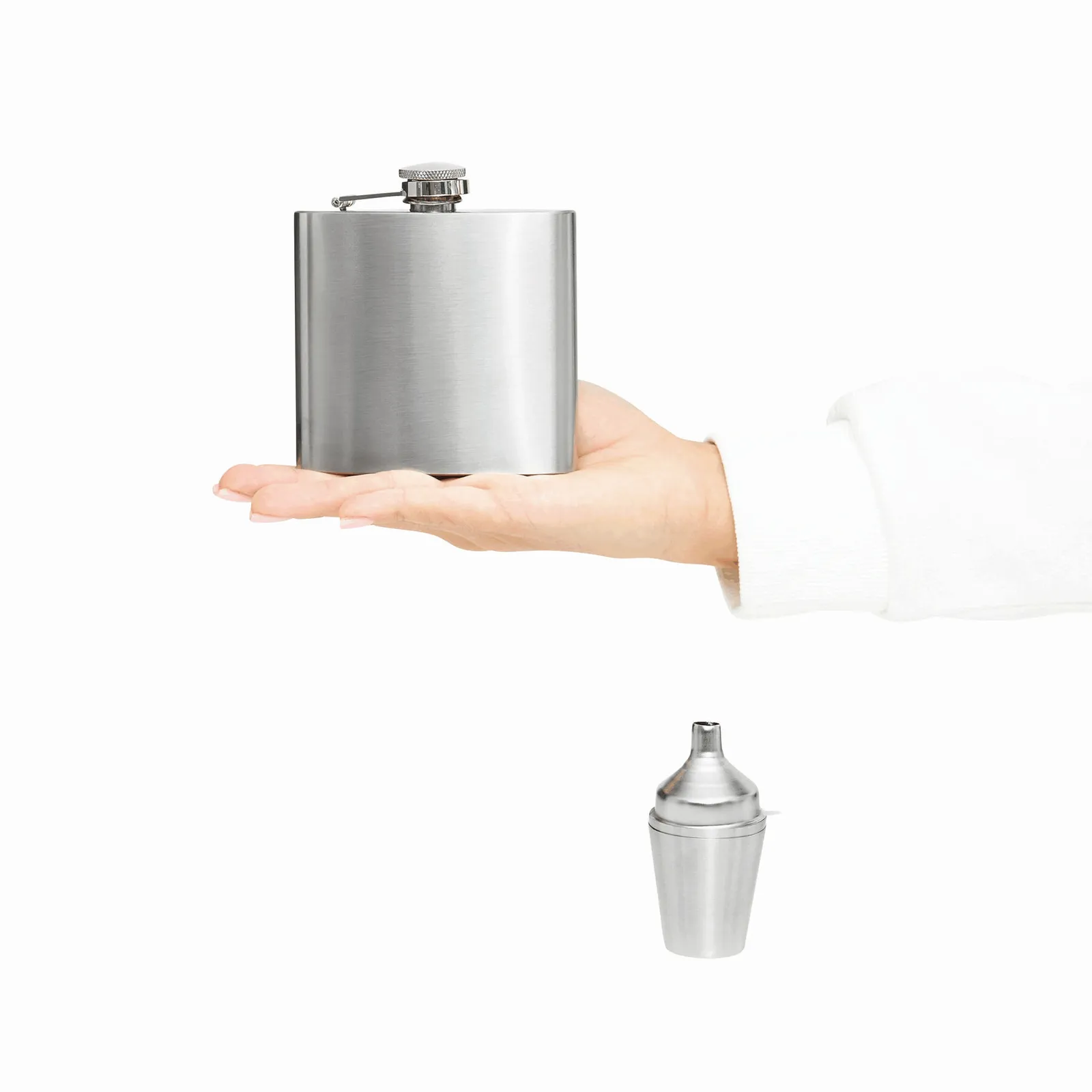 COWBOY - Edelstahl-Flachmann-Set silber, silber – Bild 7