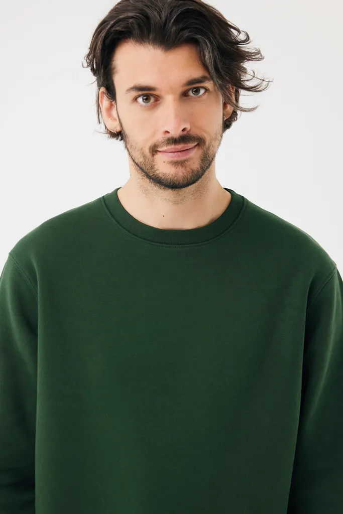 IQONIQ Torla Rundhals-Pullover aus recycelter Baumwolle, forest green – Bild 8