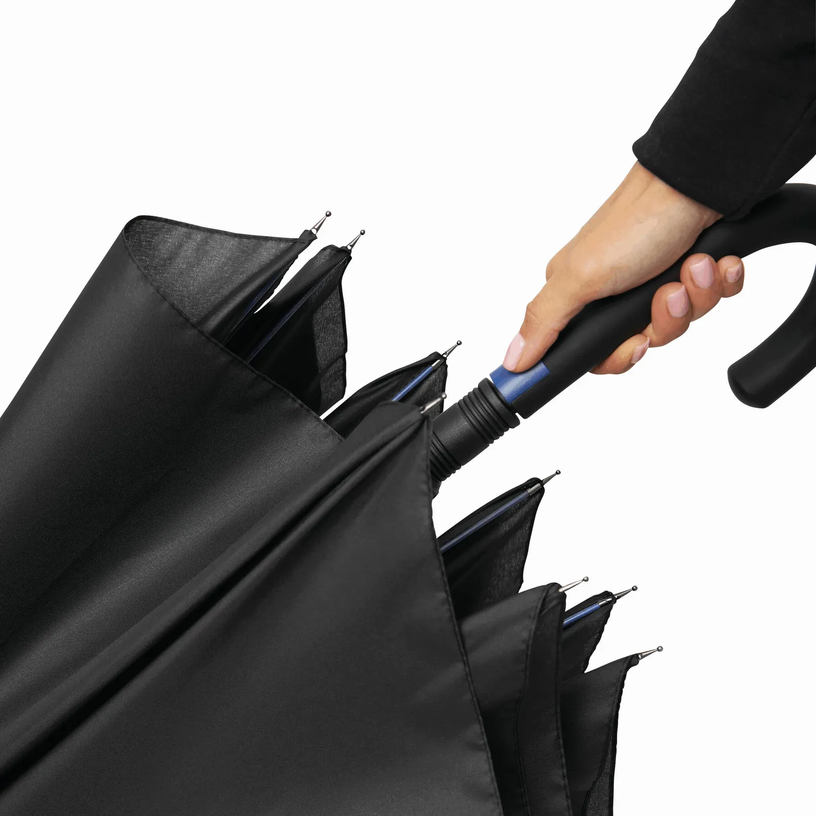 CANCAN Umbrella, Automatik-Stockschirm, blau, schwarz – Bild 10