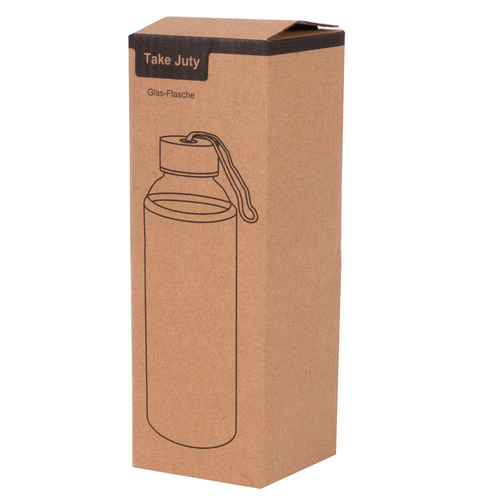 TAKE JUTY - Glas-Trinkflasche, blau – Bild 6