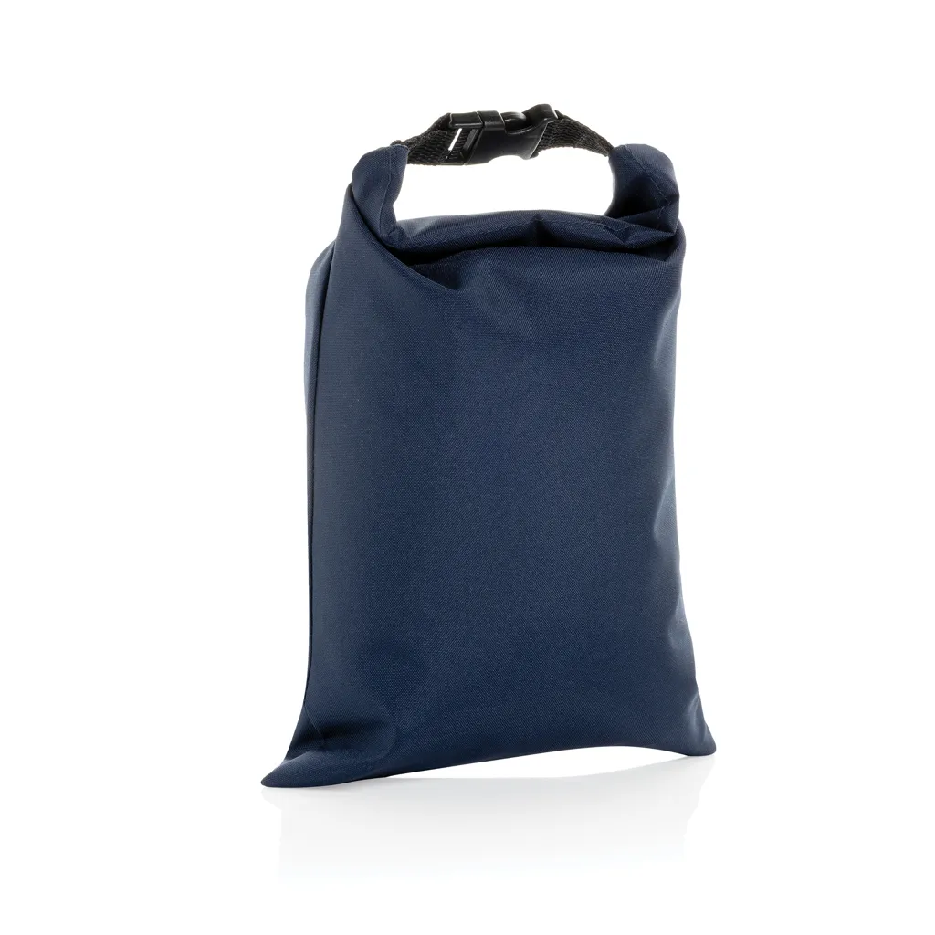 Snackstrap faltbarer Lunchbag aus AWARE™ rPET 30 x 20cm, navy blau – Bild 3