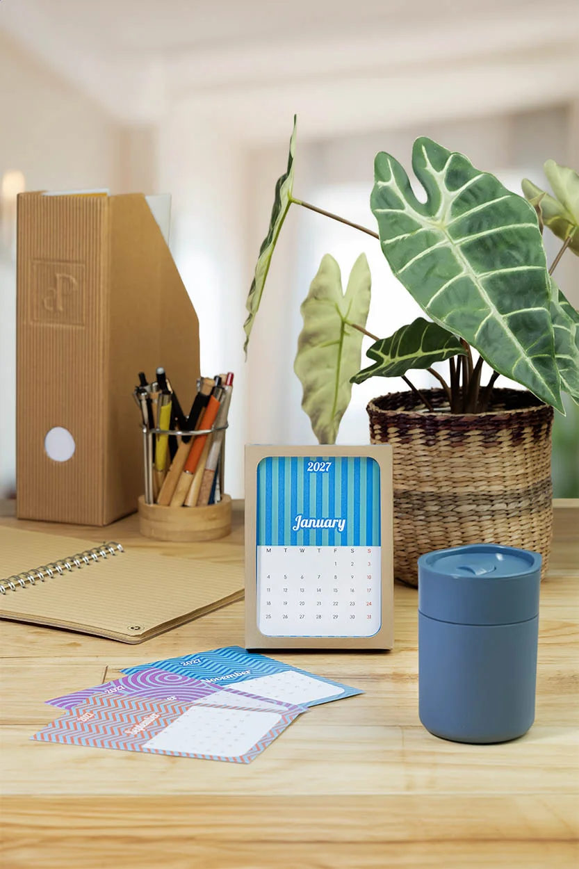Individueller Tischkalender CreaDate Shuffle, weiß – Bild 5