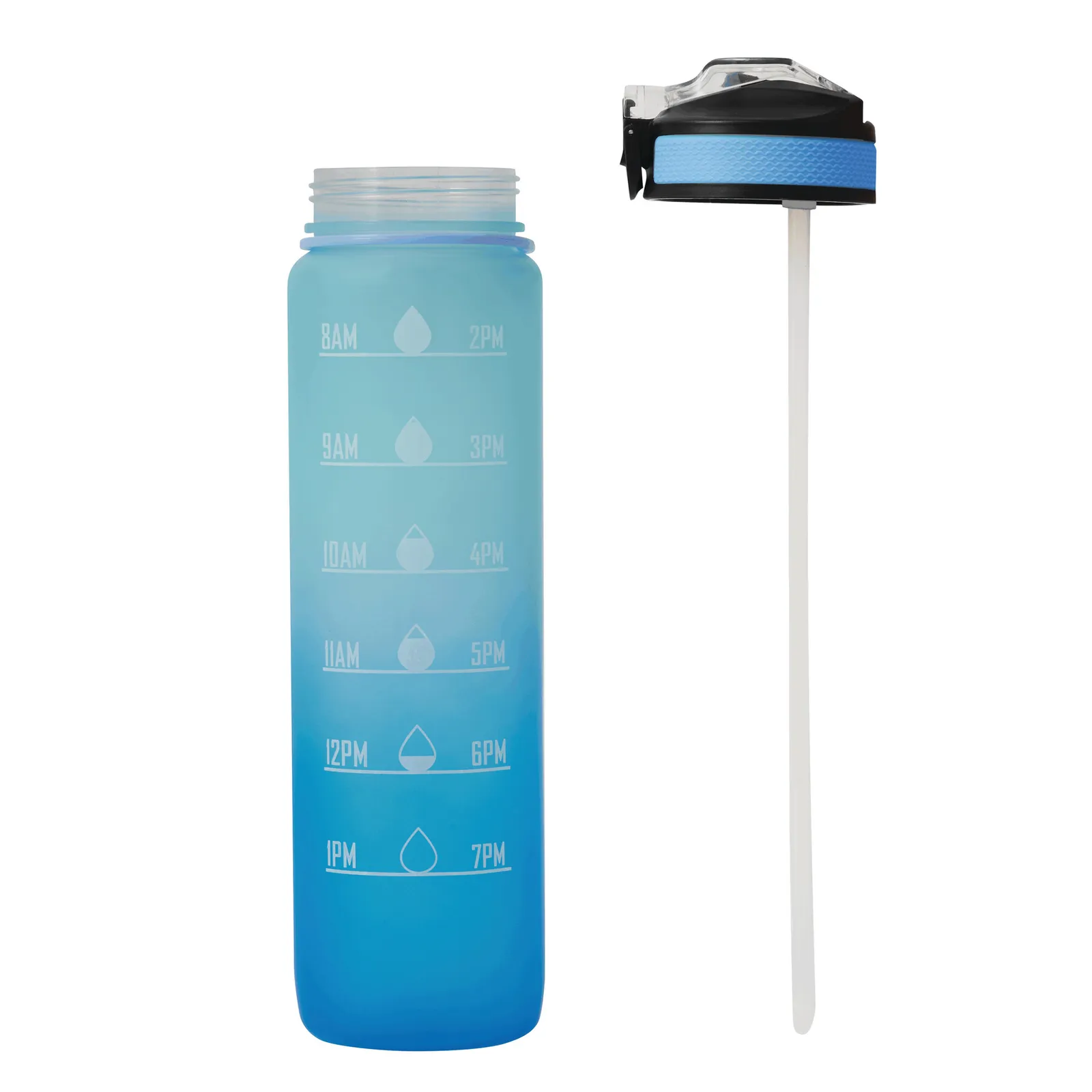 HYDRO LEVEL - Sport-Trinkflasche, blau – Bild 5