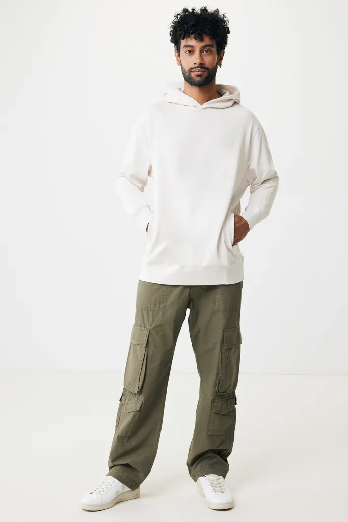 IQONIQ Yengo Hoodie mit Seitentaschen aus rec. Baumwolle, ivory white – Bild 4