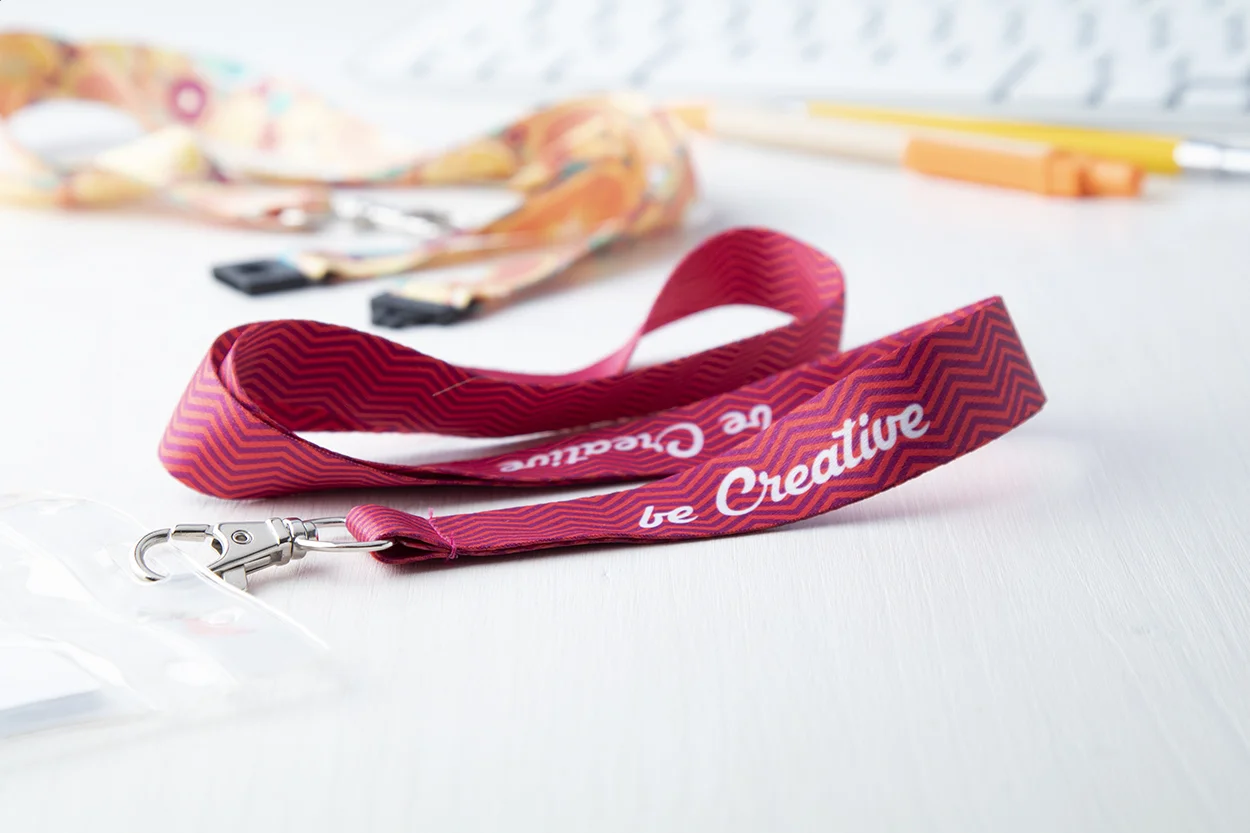 Lanyard Subyard A mit Sublimationsdruck, weiß – Bild 3