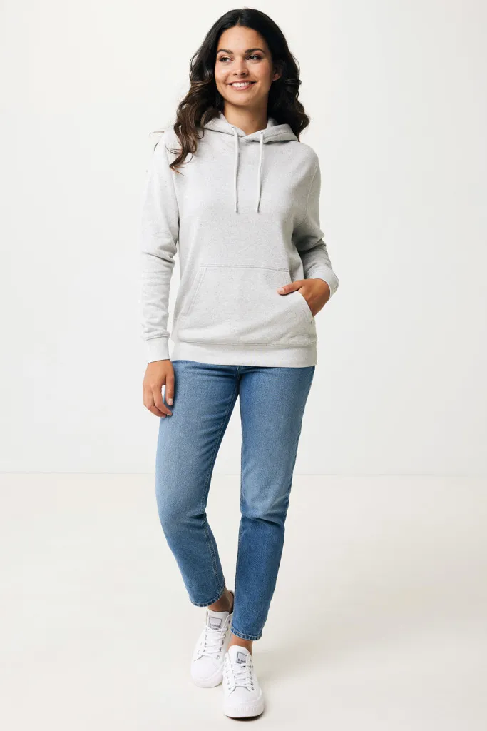 IQONIQ Rila Lightweight Hoodie aus recycelter Baumwolle, light heather grey – Bild 5