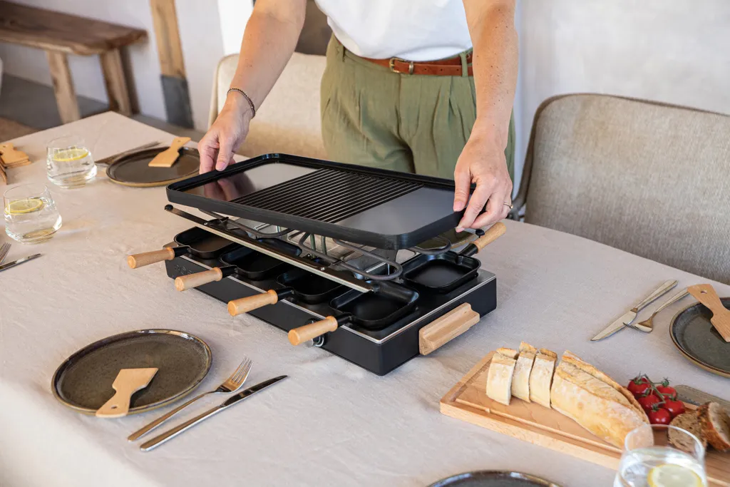 BOSKA Raclette Gourmet Party, 8 Personen (EU Type F), schwarz – Bild 7