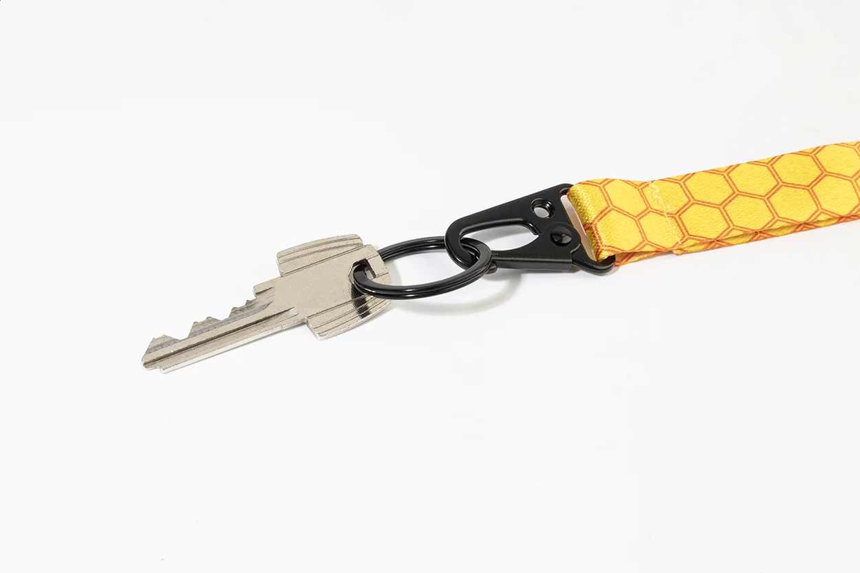 Individuelles Sublimationslanyard Subyard Hook Safe, schwarz – Bild 2