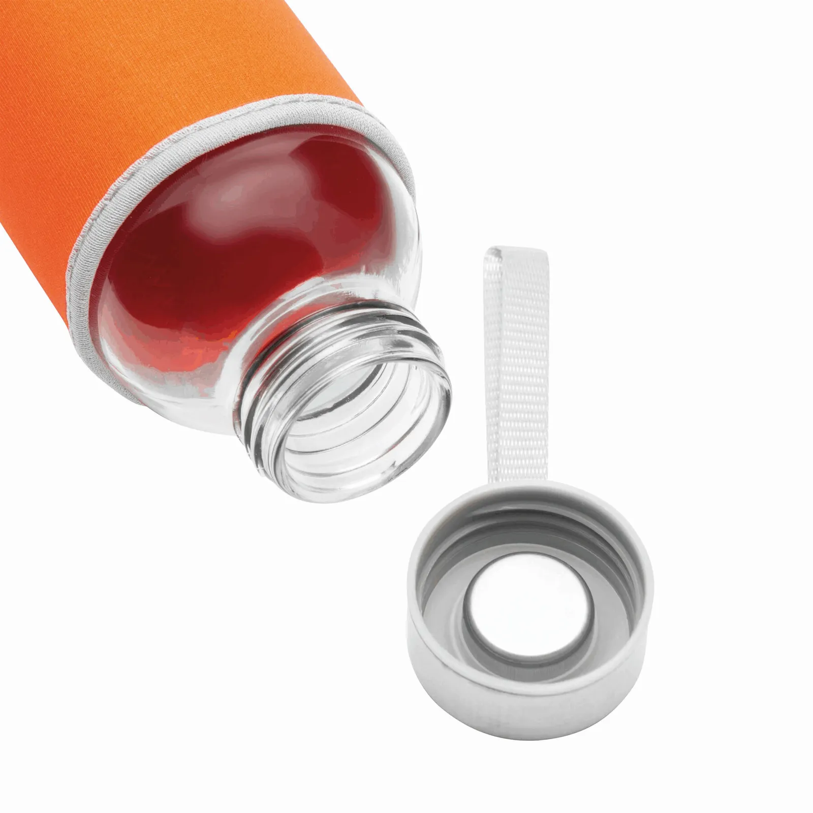 TAKE WELL - Glas-Flasche, orange, transparent – Bild 5