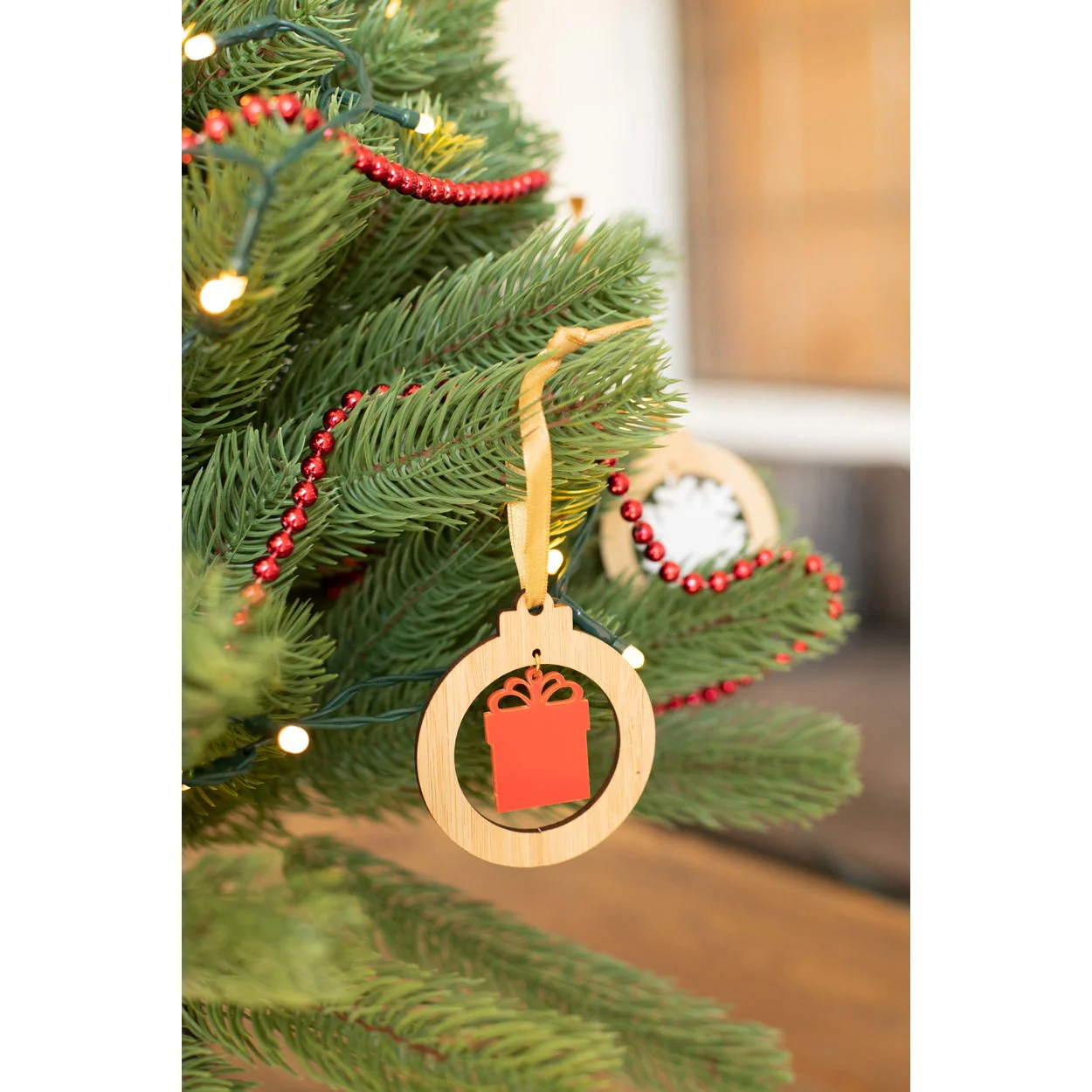 Weihnachstbaumschmuck DoubleTree, natur, rot – Bild 2