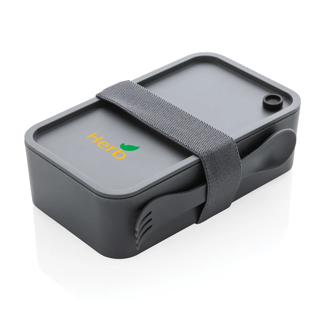 PP Lunchbox mit Göffel, anthrazit – Bild 2