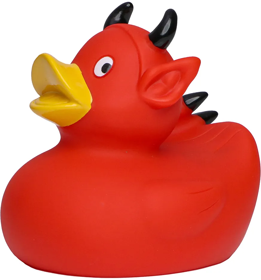Quietsche-Ente Teufel, rot – Bild 3