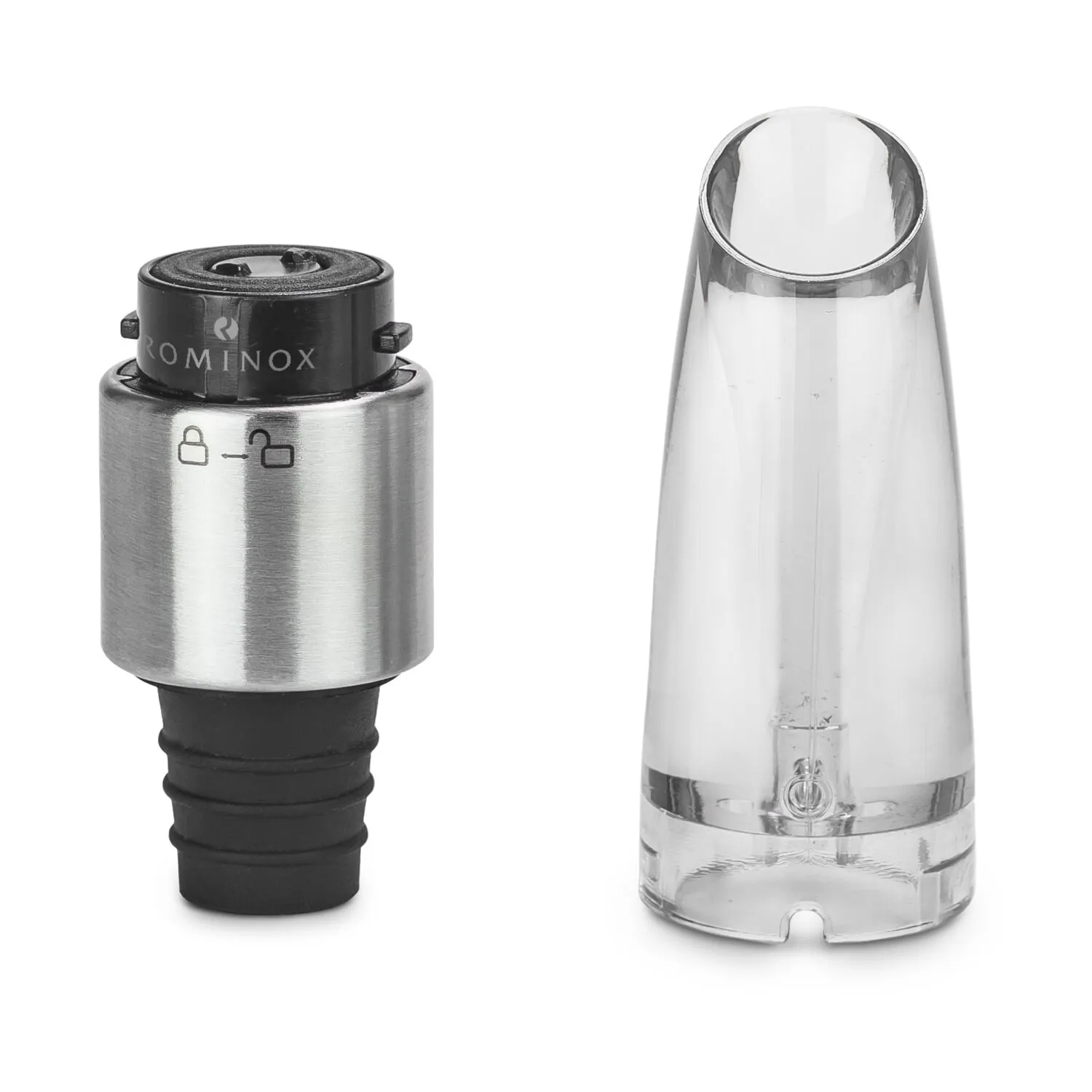ROMINOX® Weinbelüfter-Set // Aerovino, silber – Bild 4