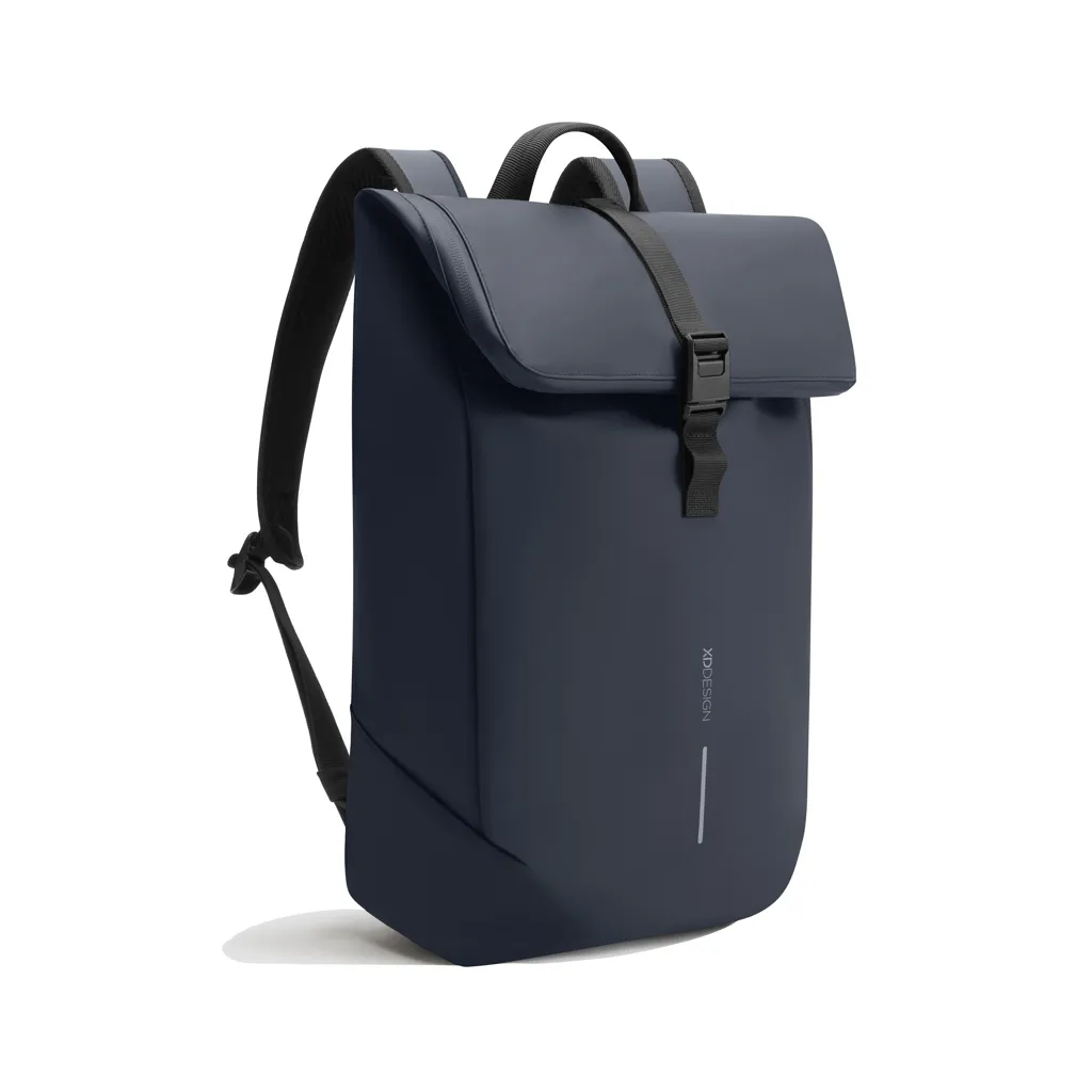 Urban wasserabweisender Flap-Top Rucksack, navy blau – Bild 2