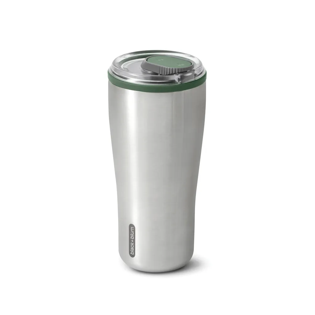 Black+Blum isolierter Reisebecher 600ml, Olivgrün – Bild 2