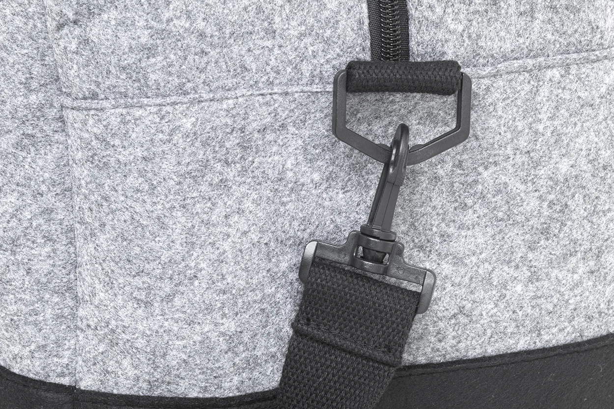 RPET-Filz-Sporttasche Refelt Travel, grau – Bild 6