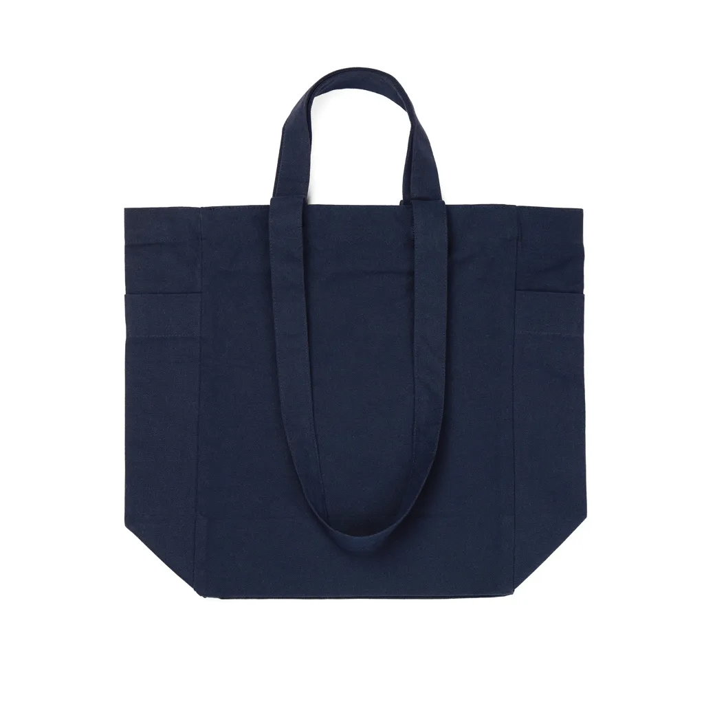 VINGA Hilo AWARE™ Tasche mit Reißverschluss aus rec. Canvas, navy blau – Bild 4