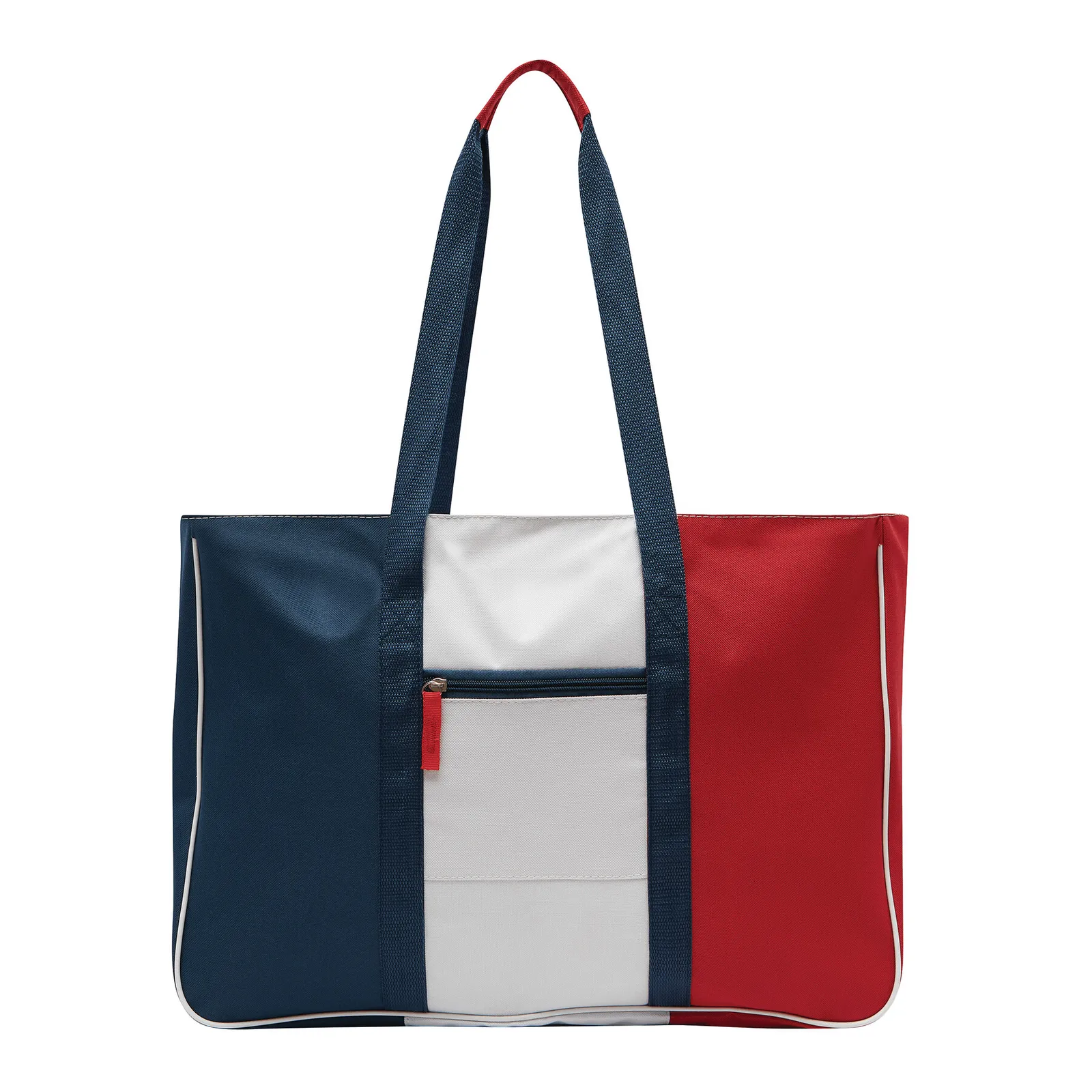 MARINA SAND - Strandtasche blau, rot, weiß, blau, rot – Bild 2