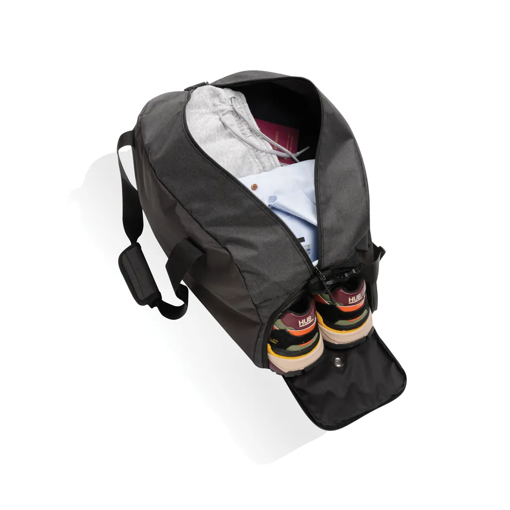 Kazu AWARE™ RPET Weekend-Duffel-Bag, schwarz – Bild 6