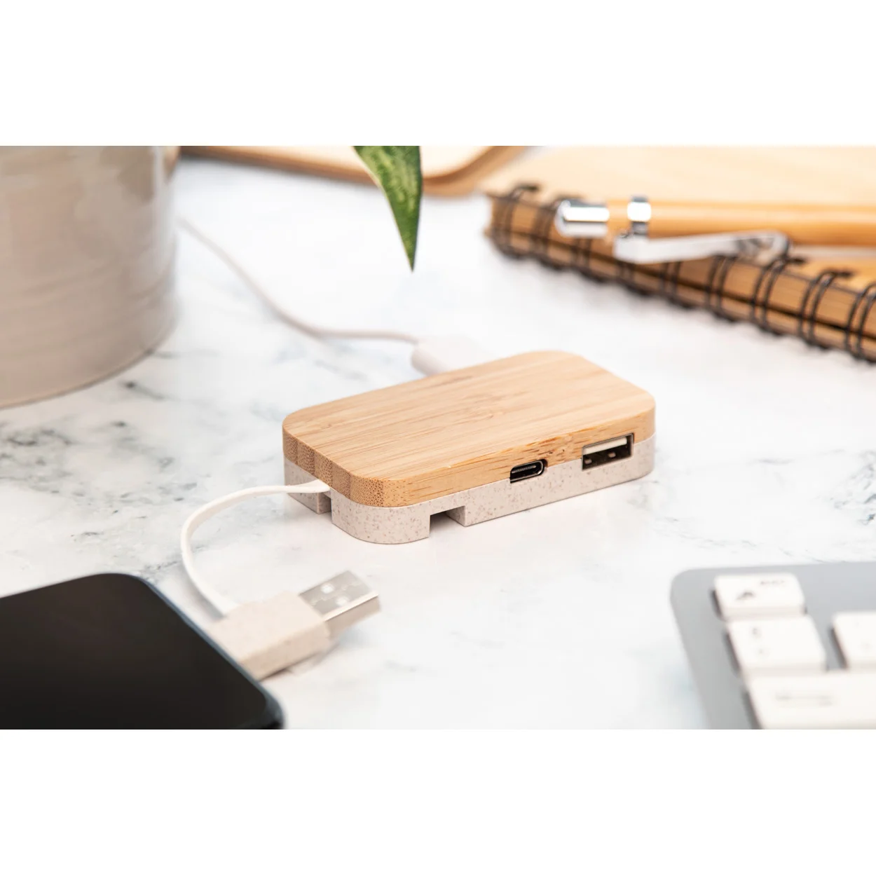 USB Hub Holbaru, natur – Bild 10