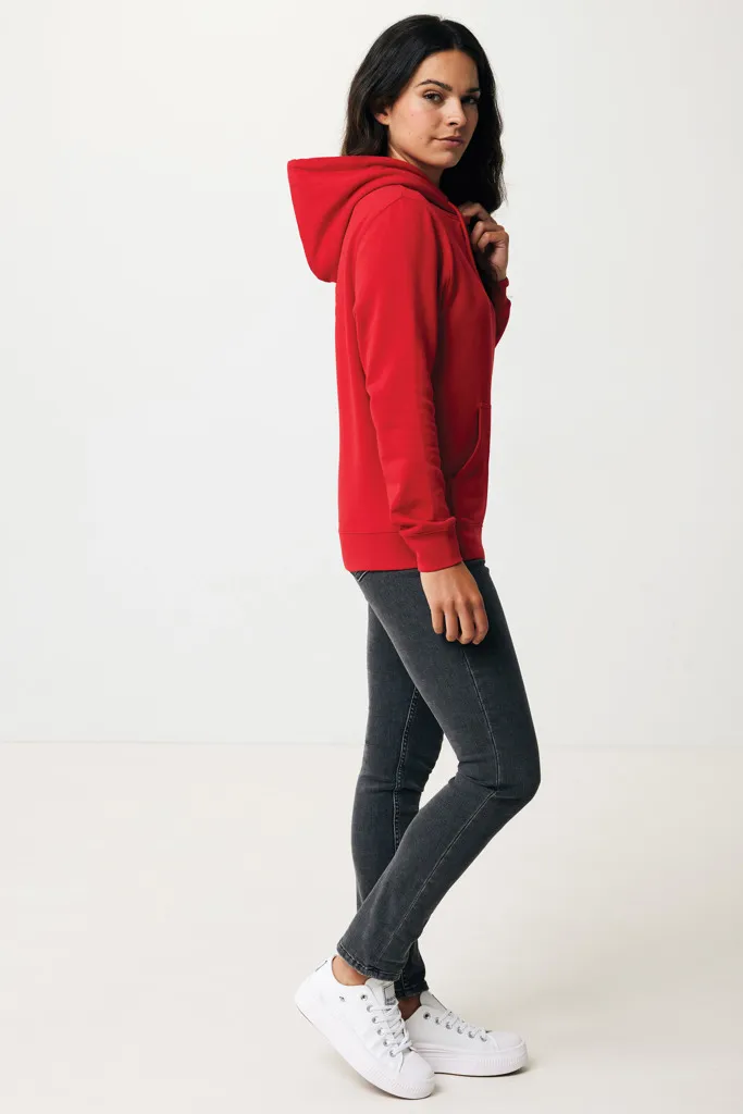 IQONIQ Rila Lightweight Hoodie aus recycelter Baumwolle, rot – Bild 7
