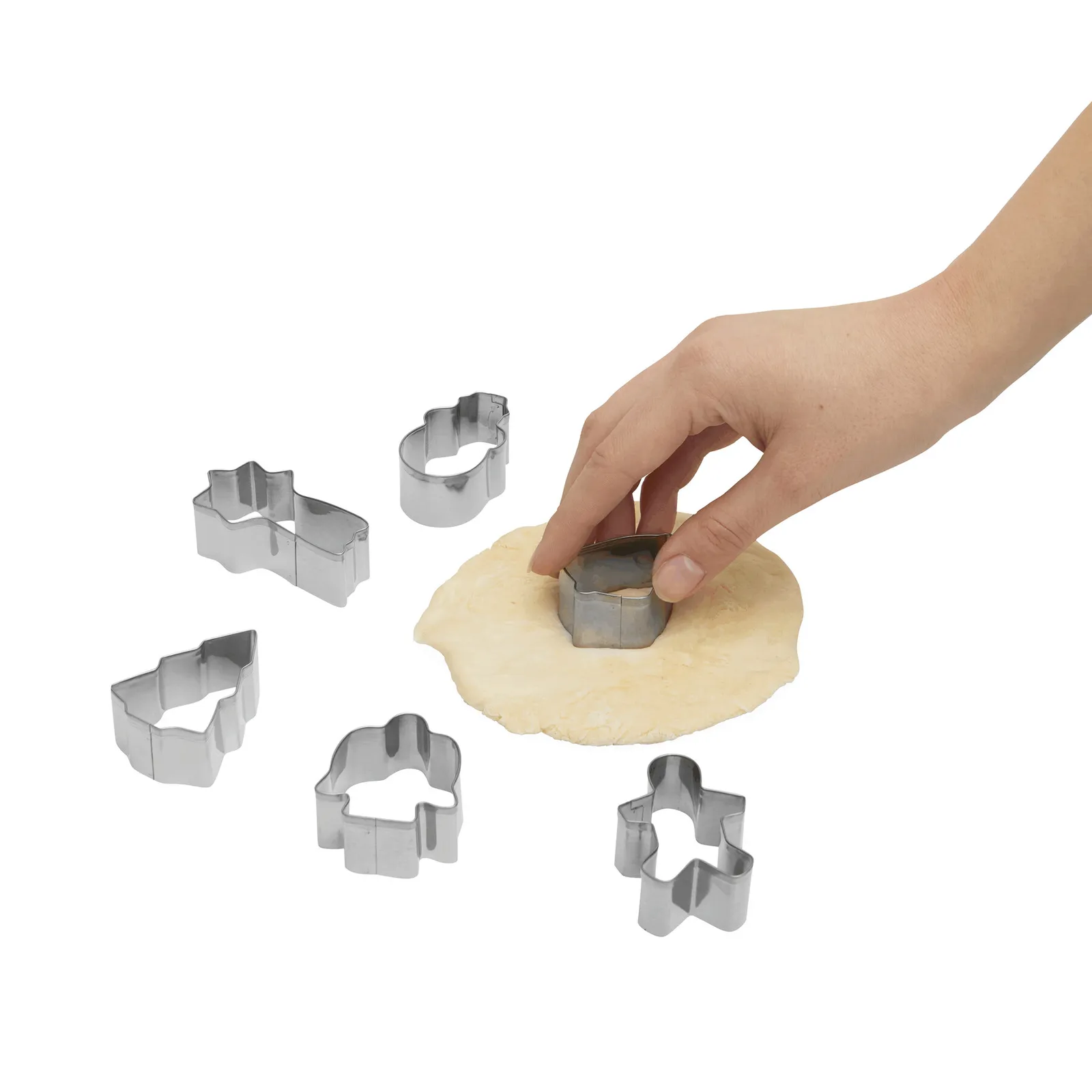 Cookie - Ausstechförmchen-Set mit 6 -Ausstechern silber, silber – Bild 5