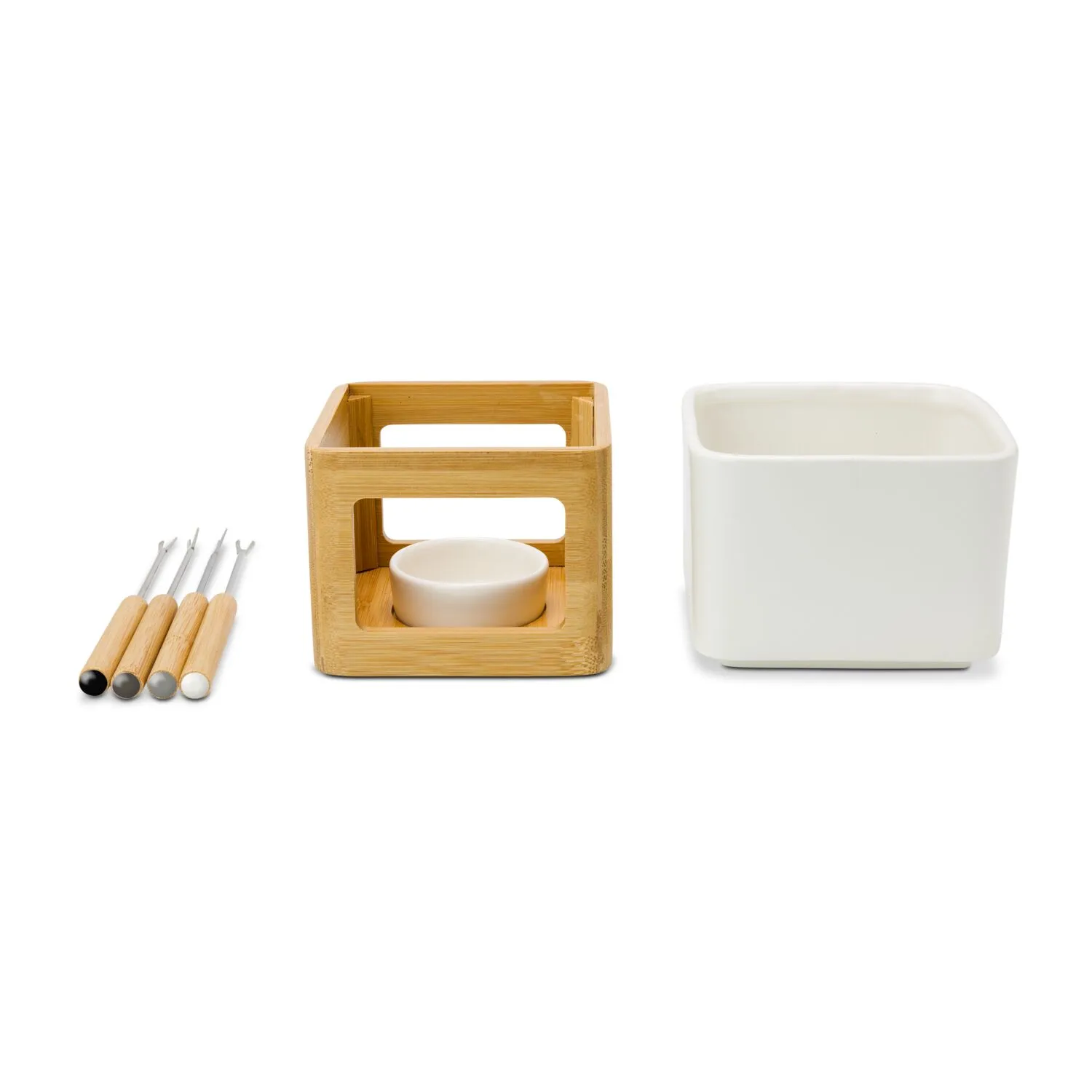 Geschenkset / Präsenteset: Schokofondue im Beutel, grau – Bild 8