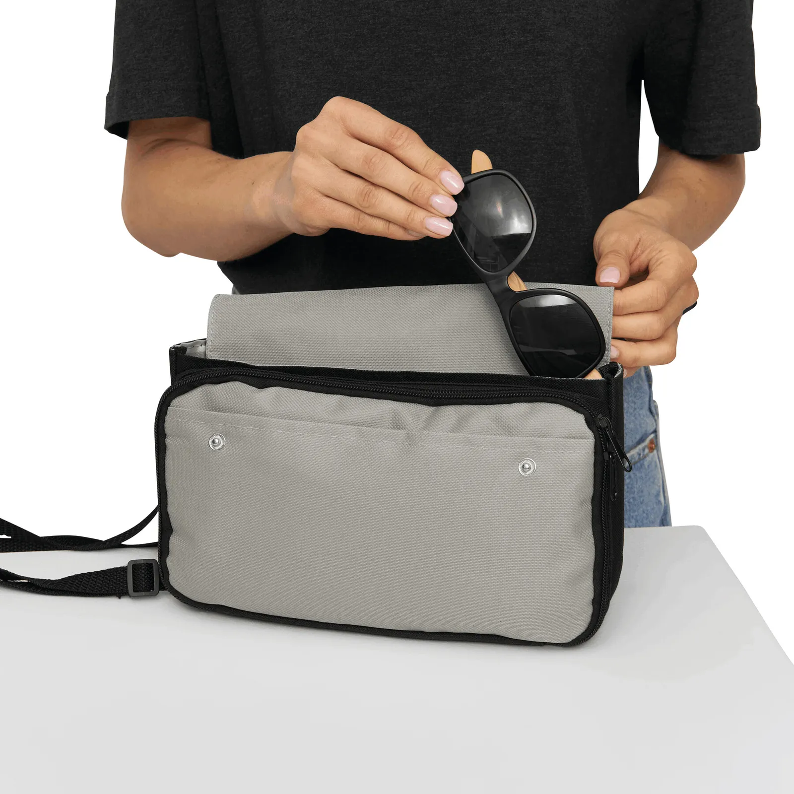 BIKE EASY - Fahrrad-Lenkertasche grau, schwarz, grau, schwarz – Bild 8