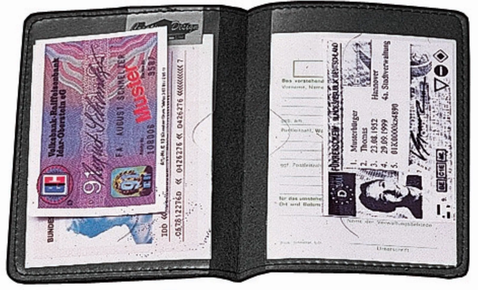 Ausweistasche "Paper Label 2" schwarz