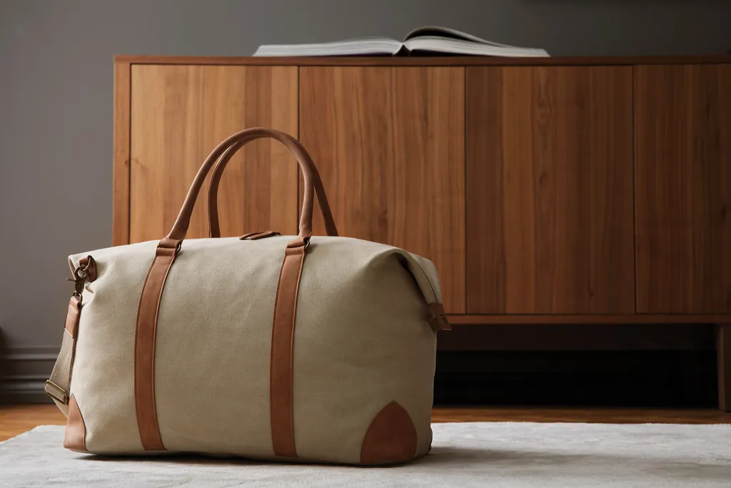 VINGA Bosler Seesack aus RCS recyceltem Canvas, beige – Bild 5