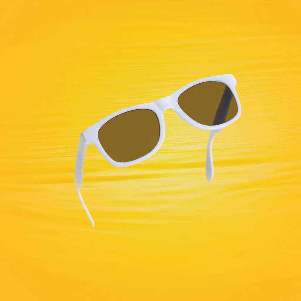 Sonnenbrille aus RCS recyceltem PP-Kunststoff, weiß – Bild 4