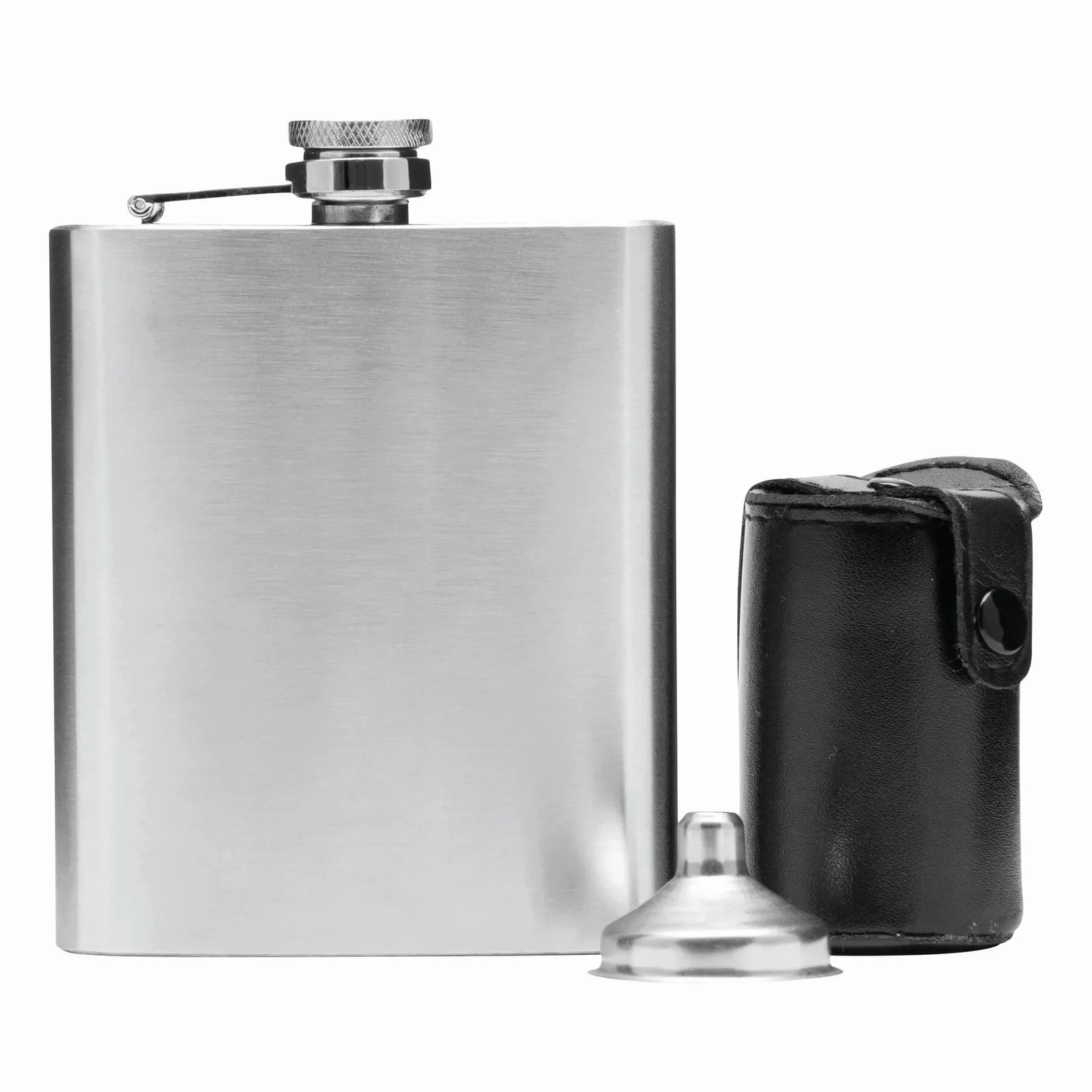 GENTLEMAN - Flachmann-Set schwarz, silber, schwarz, silber – Bild 2