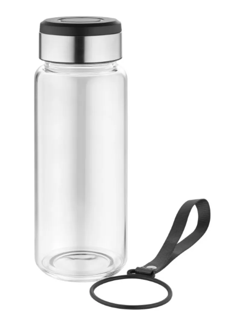 Wasserflasche "GenerationRefillGourmet" transparent, schwarz – Bild 2