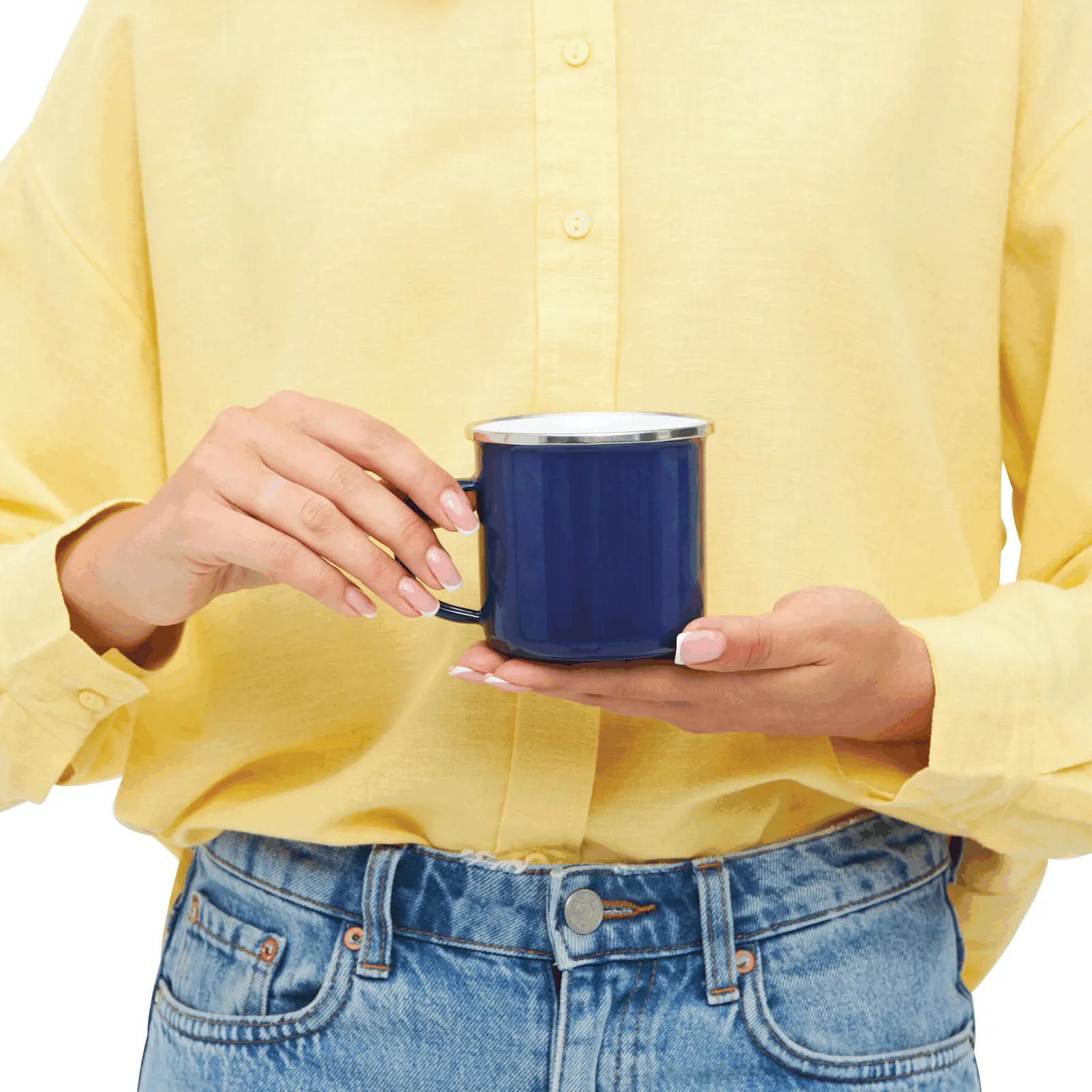 VINTAGE CUP - Emaille-Trinkbecher, blau – Bild 8