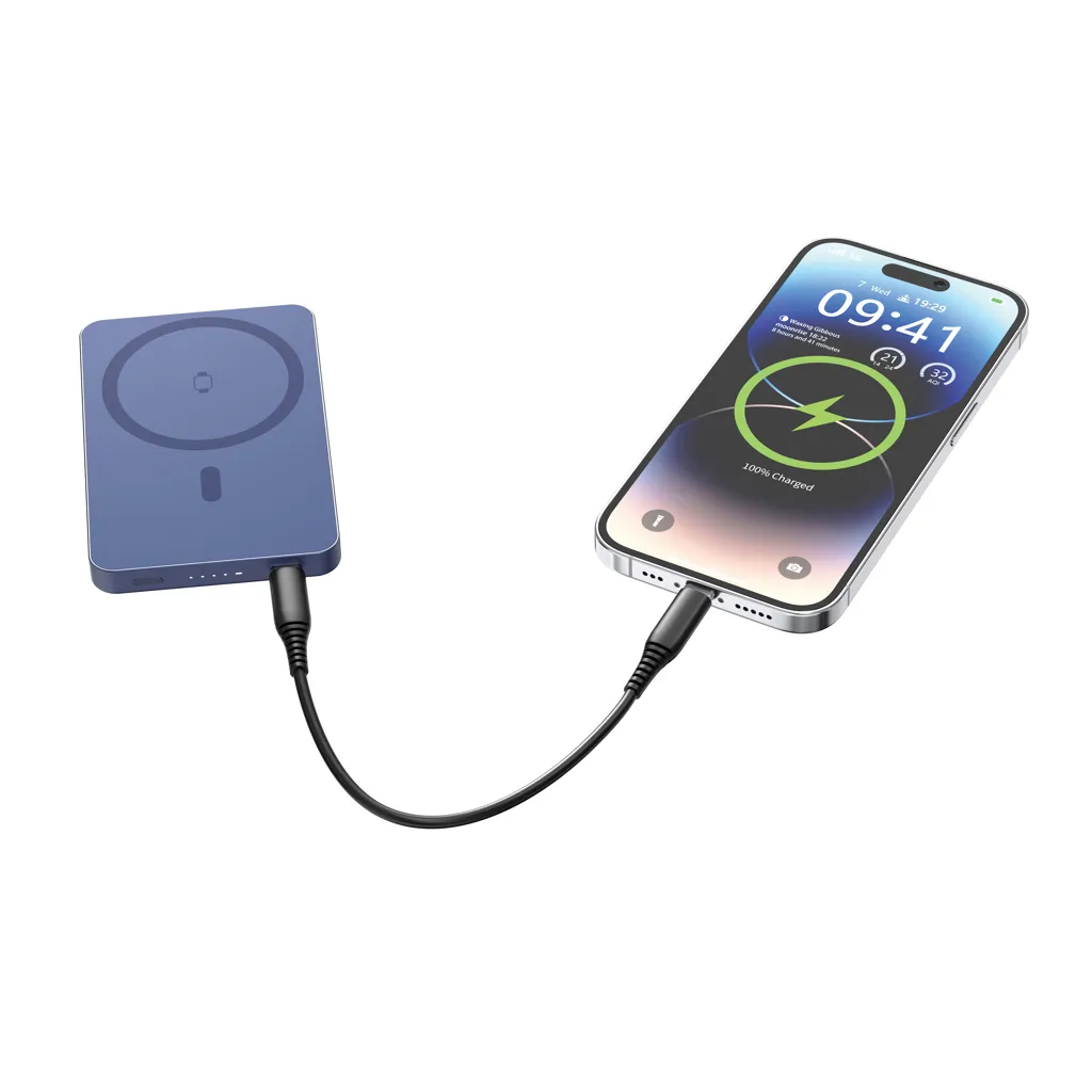 Urban Vitamin Marin 5.000mAh magnet. 15W Wireless Powerbank, blau – Bild 5