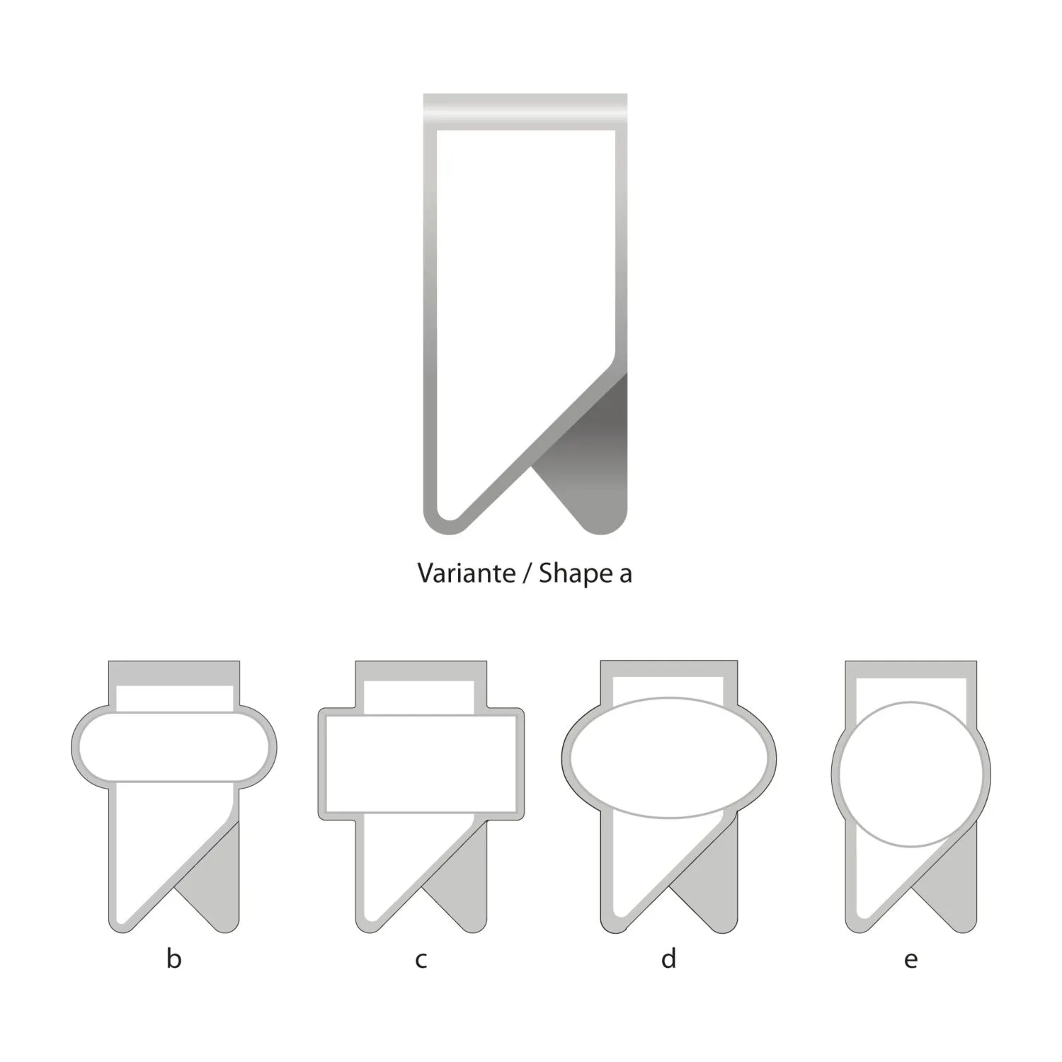 ROMINOX® Mehrweg-Büroklammer X Clip, 5 Varianten, idealer Mailingartikel für Dokumente, bis zu 12 Seiten Klemmkraft