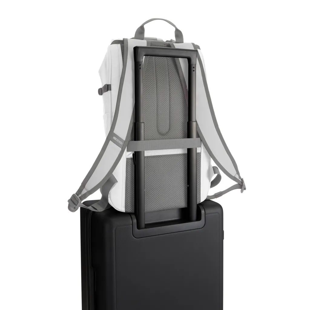 Urban wasserabweisender Anti-Diebstahl Rucksack, off white – Bild 12