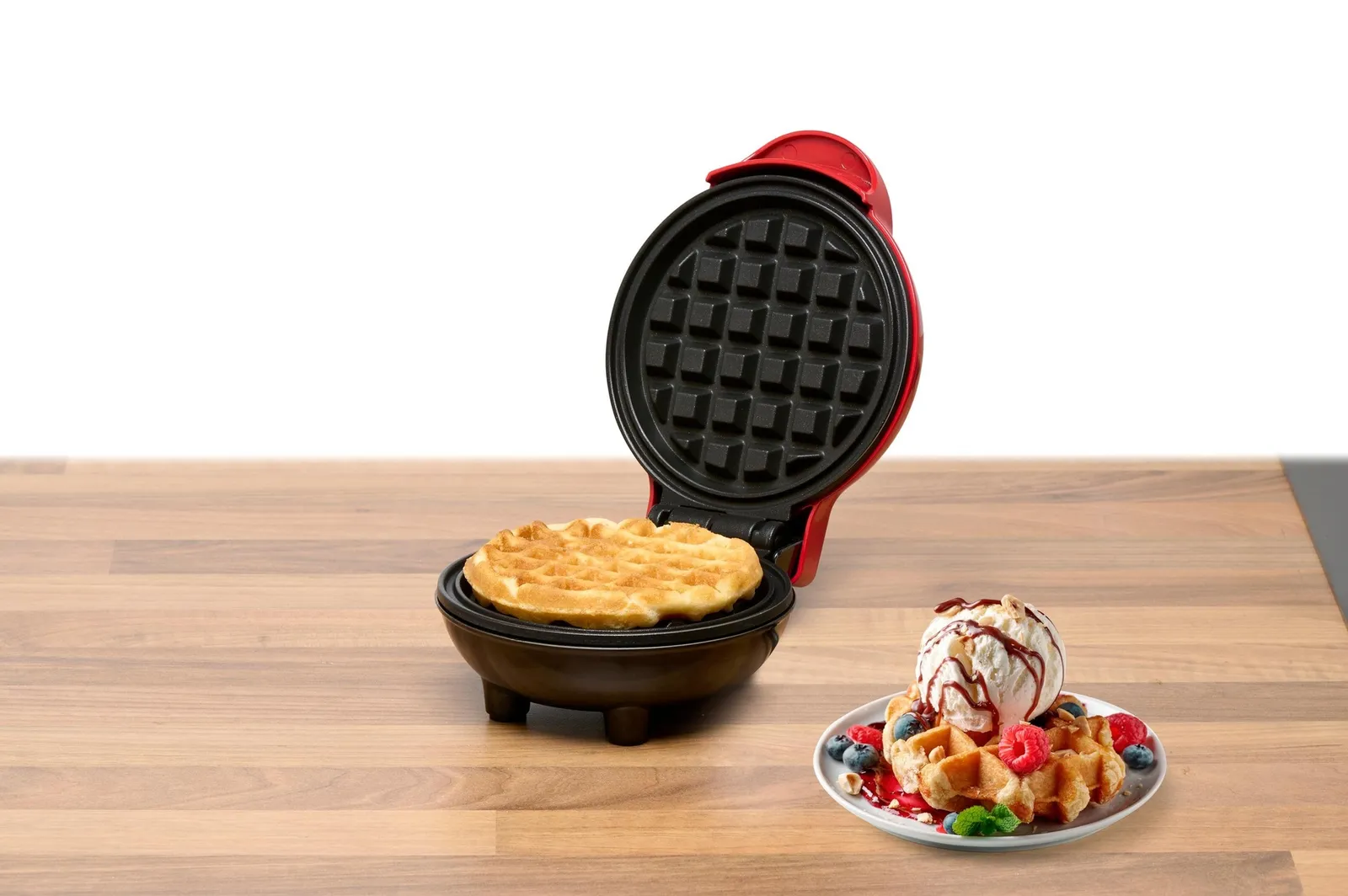 ALPINA Mini-Waffeleisen 230V 17x13.5x8cm, Schwarz – Bild 4