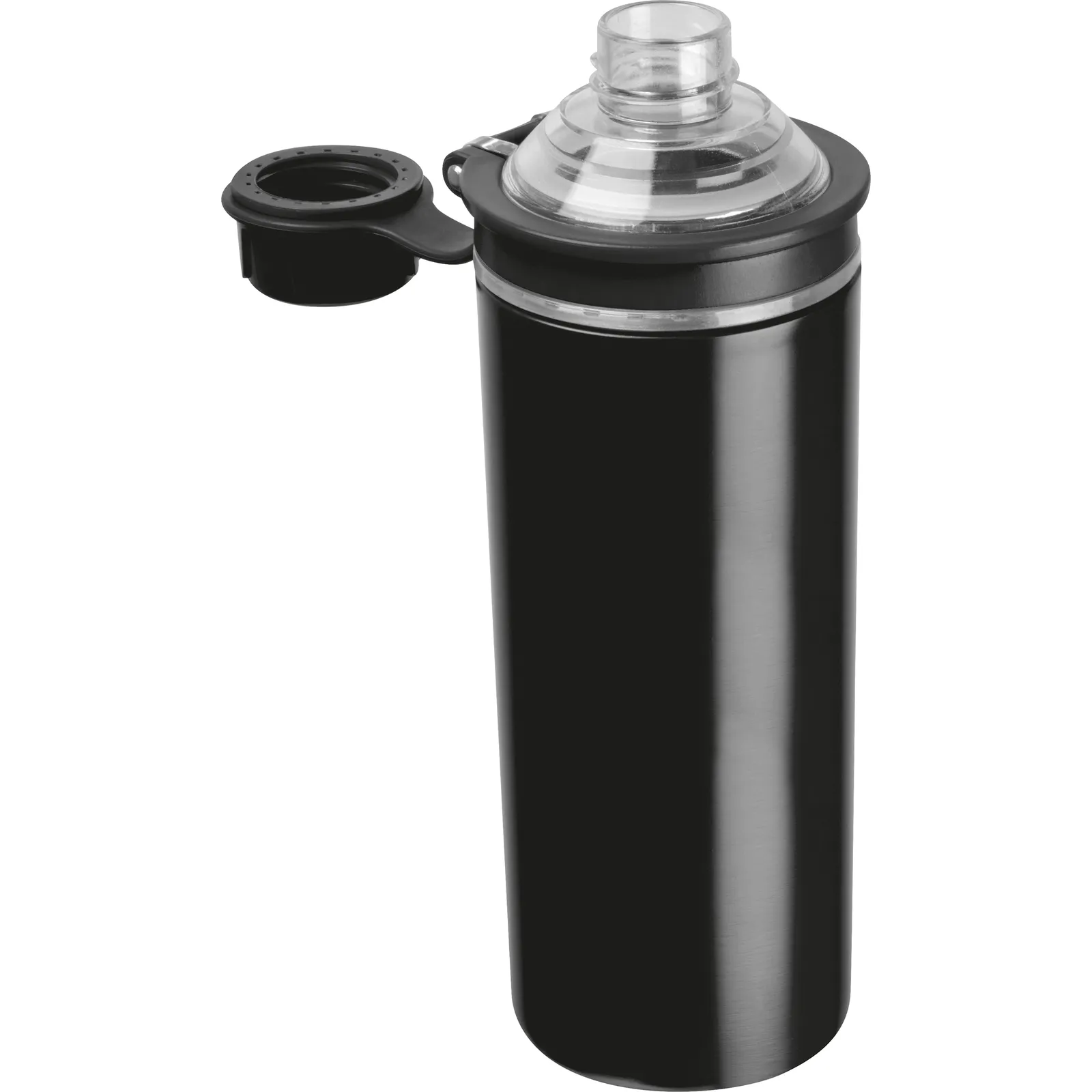 Doppelwandige Edelstahlflasche Monza, schwarz – Bild 2