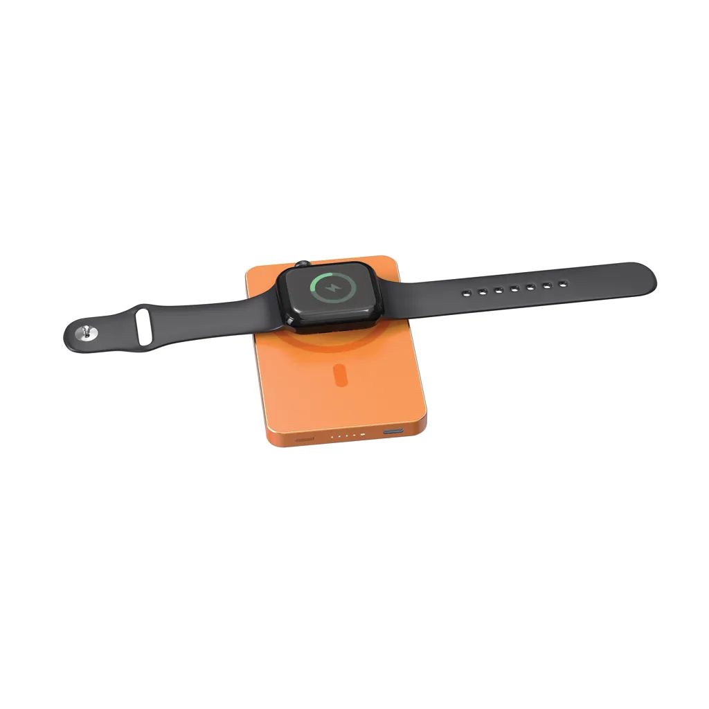 Urban Vitamin Marin 5.000mAh magnet. 15W Wireless Powerbank, orange – Bild 10