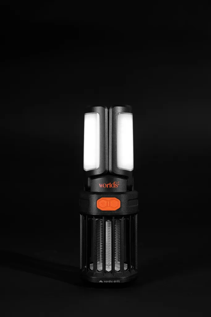 Nordic Drift Titan tragbare Campinglampe mit Mückenschutz, schwarz – Bild 7