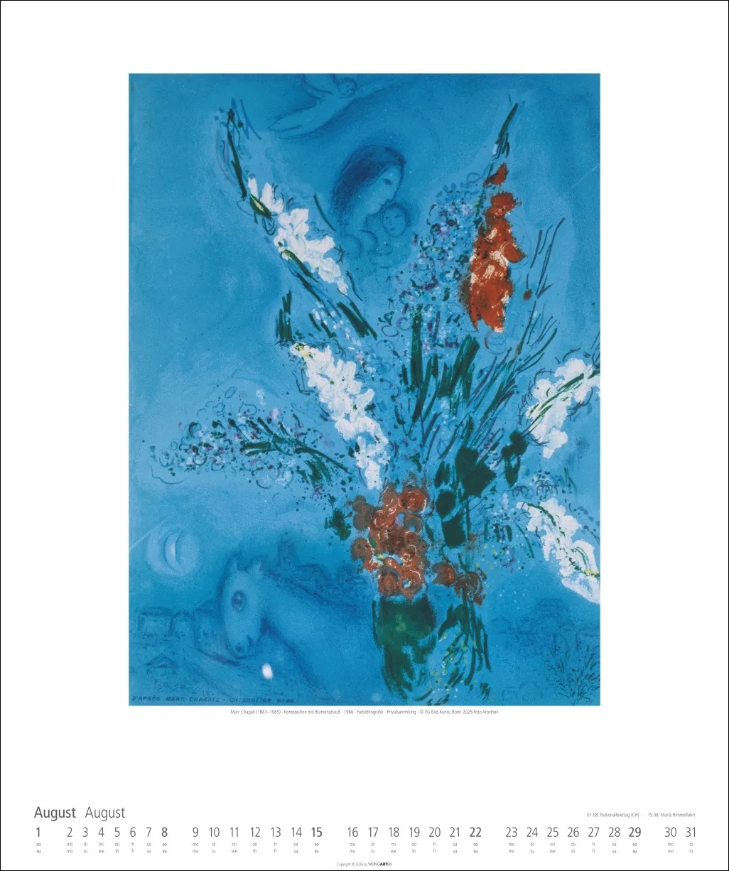 Marc Chagall Wandkalender 2027 – Bild 9