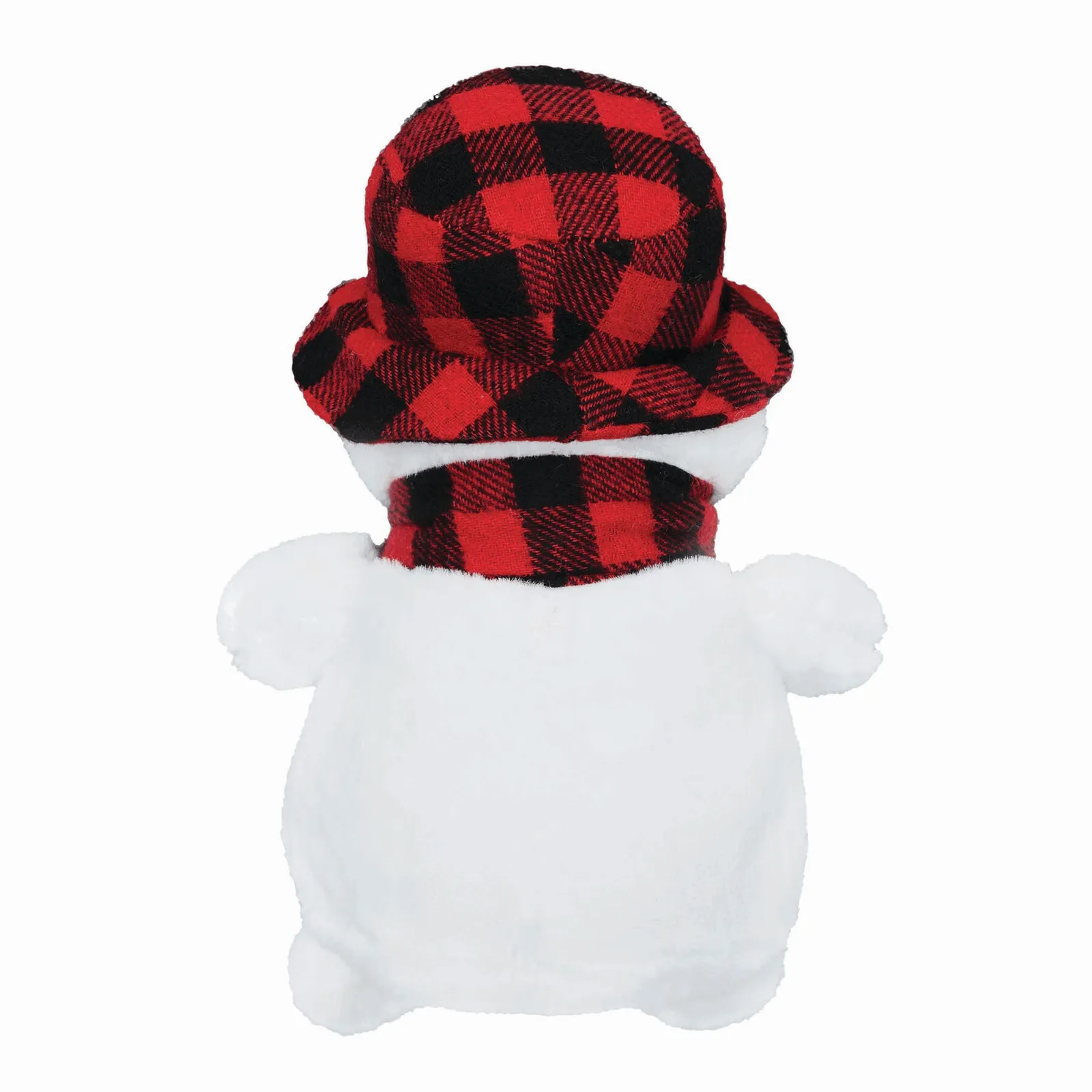 JOHANN - Plüsch-Schneemann rot, weiß, rot, weiß – Bild 3