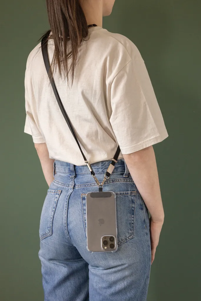 Nivo Crossbody-Handyband aus RCS recyceltem PET, schwarz – Bild 7