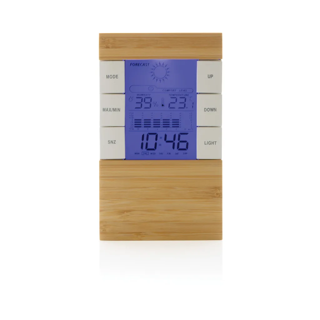 Utah Wetterstation aus RCS rKunststoff & Bambus, braun – Bild 2