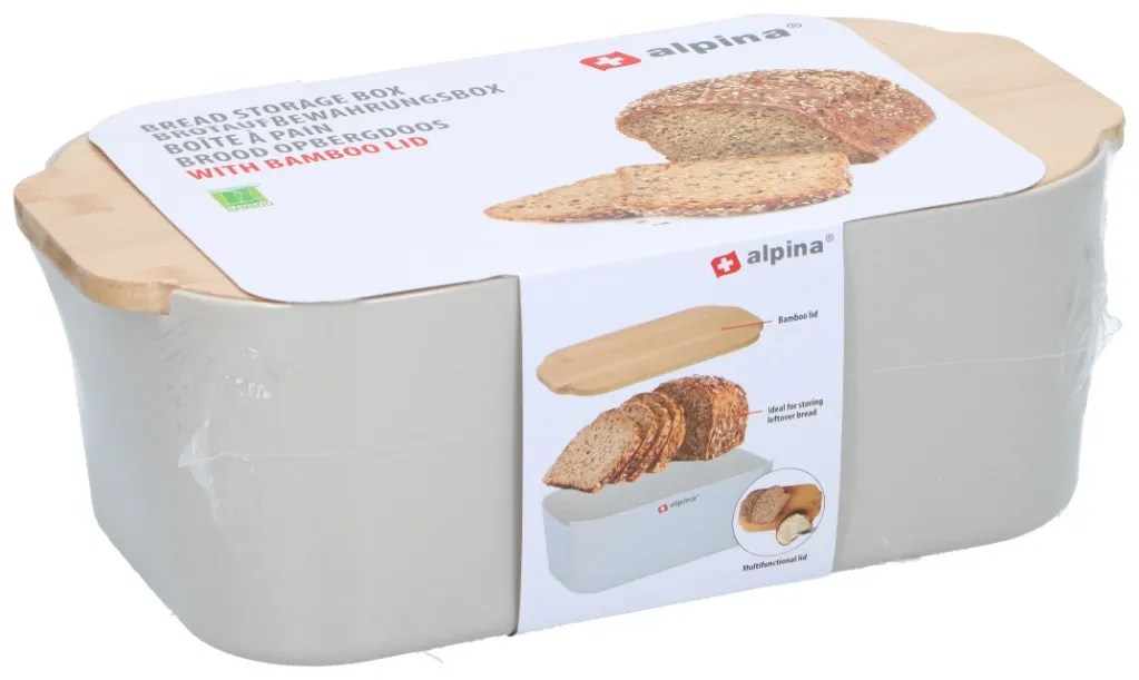 ALPINA Brotkasten 650gr 18.5x33x12cm, Beige – Bild 7