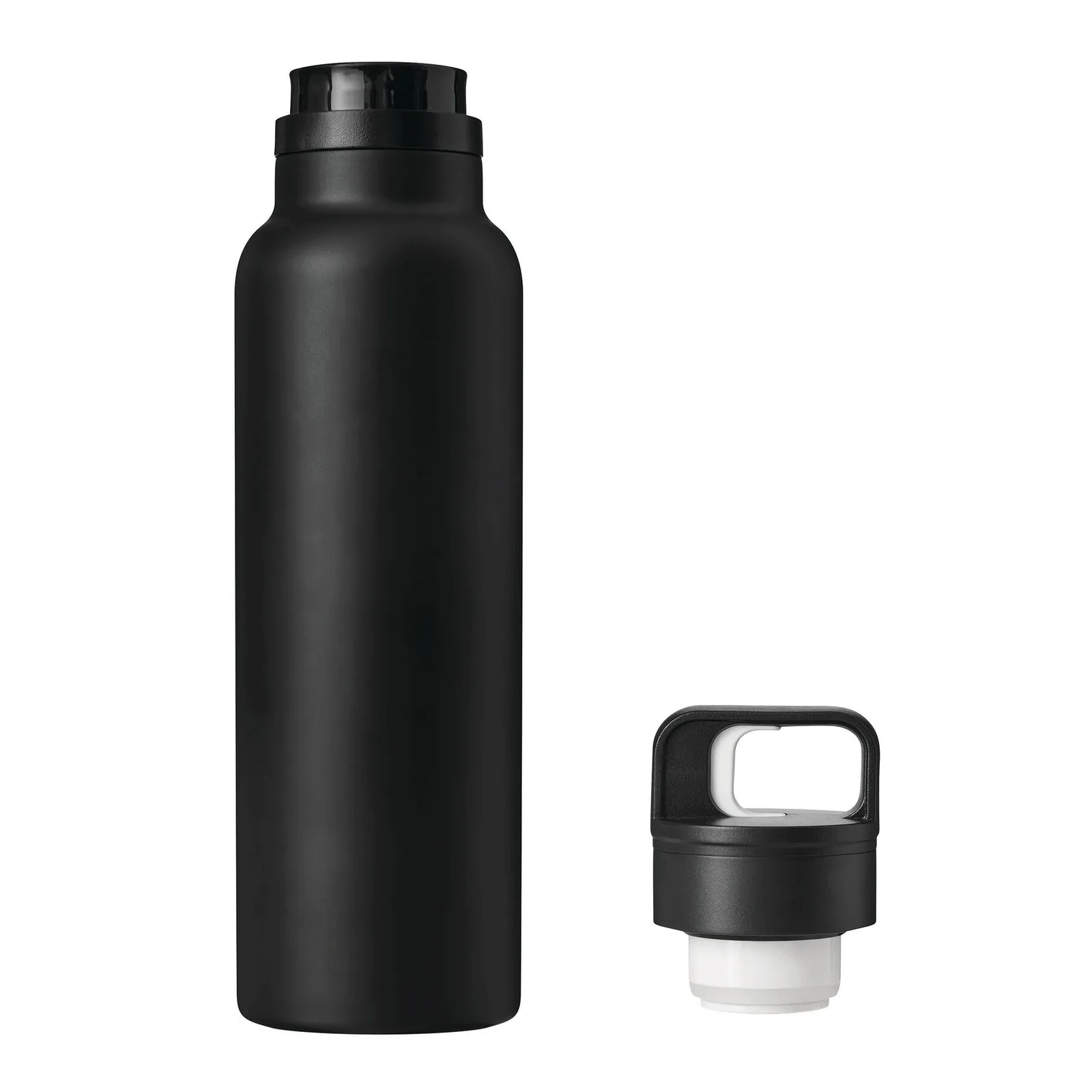 TRAVELCLICK - Vakuum-Isolierflasche schwarz, schwarz – Bild 3