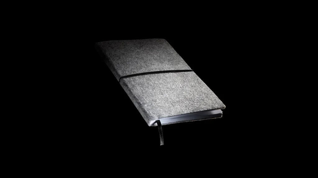 A5-Softcover-Notizbuch aus GRS zertifiert recyceltem Filz, grau – Bild 7