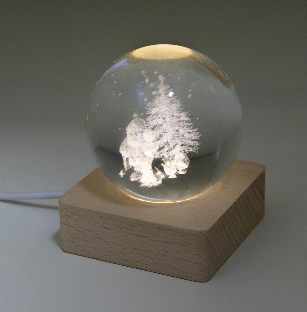Leuchtkugel Borealis mit Weihnachtsmotiv, transparent, natur – Bild 7