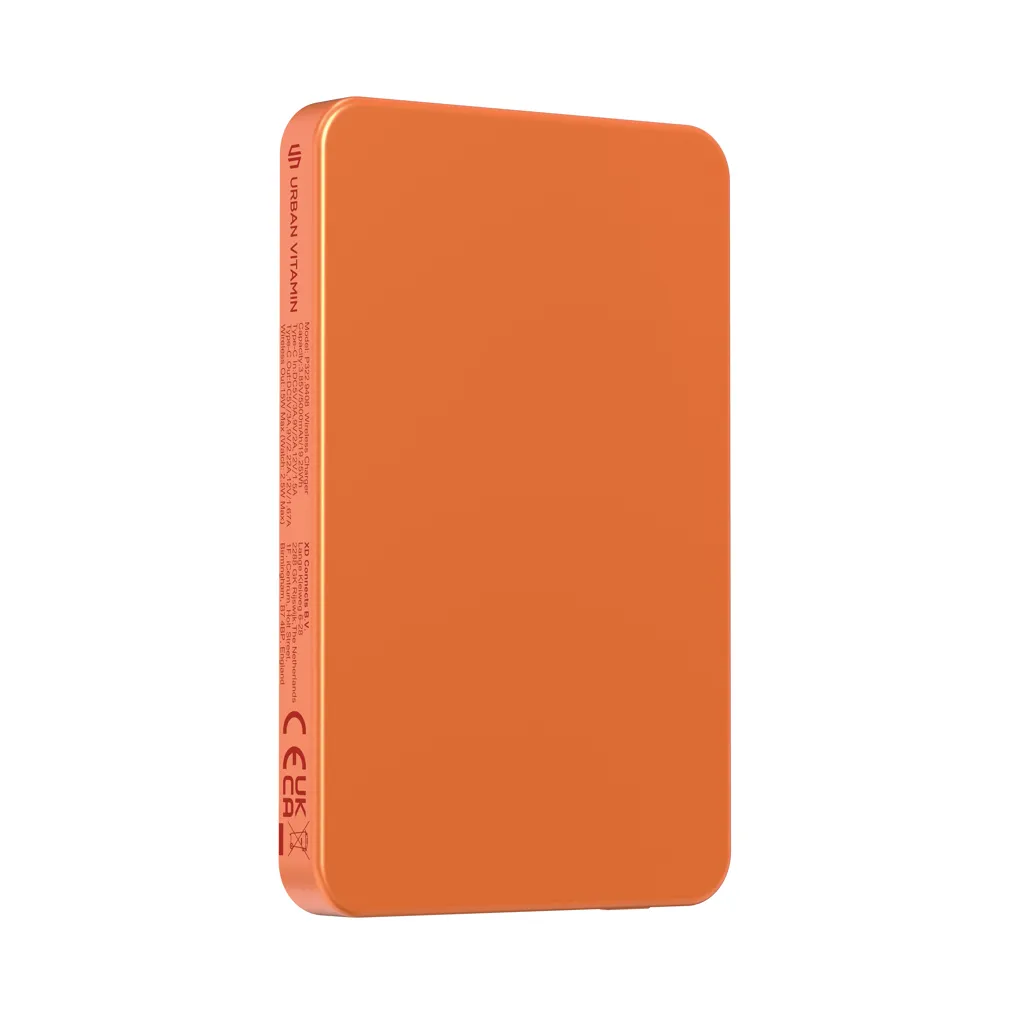 Urban Vitamin Marin 5.000mAh magnet. 15W Wireless Powerbank, orange – Bild 4